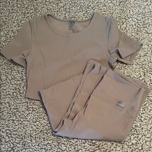 AYBL Taupe Two-Piece Lounge Set